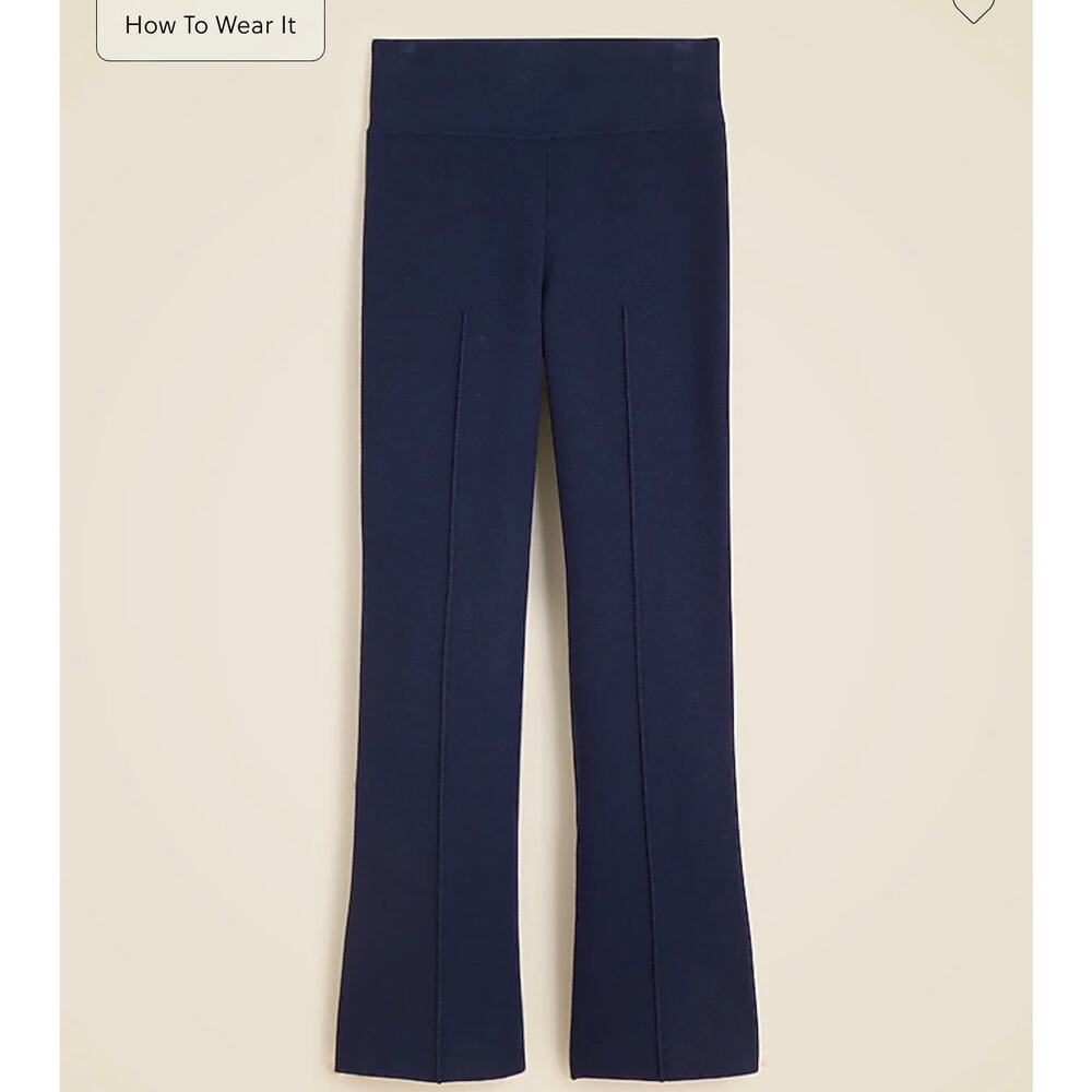 J. Crew New Delaney kickout sweater pant Navy NWT size Petite Small